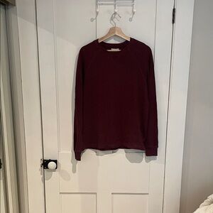 Aeropostale Men's Dark Red waffle knit shirt